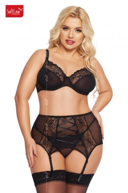 Intimo 3 pezzi DOLORES in tulle e pizzo. Plus Size Intimo 3 pezzi DOLORES in tulle e pizzo. Plus Size