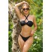 Bikini set 2 pezzi brasiliana con girocollo incrociato. Nero Bikini set 2 pezzi brasiliana con girocollo incrociato. Nero