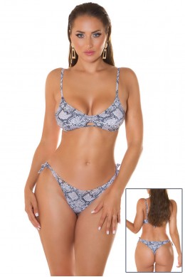 Bikini set 2 pezzi brasiliana con stampa pitonata. Bikini set 2 pezzi brasiliana con stampa pitonata.