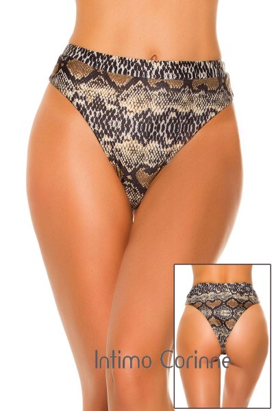 Slip bikini a vita alta pitonato. Slip bikini a vita alta pitonato.