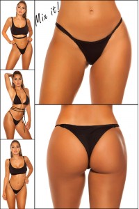 Tanga bikini brasiliano KouCla nero. Tanga bikini brasiliano KouCla nero.