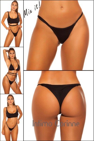 Tanga bikini brasiliano KouCla nero. Tanga bikini brasiliano KouCla nero.