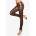 Leggings leopardati KouCla con inserti in microrete. Leggings leopardati KouCla con inserti in microrete.