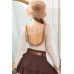 Maglia Beige con Dettagli in Pelliccia Sintetica