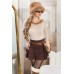 Maglia Beige con Dettagli in Pelliccia Sintetica