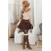 Maglia Beige con Dettagli in Pelliccia Sintetica