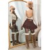 Maglia Beige con Dettagli in Pelliccia Sintetica