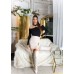 Maglia a spalle nude con anello in strass