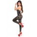 Tuta Intera Nero/Beige con Pizzo e Schiena Scoperta