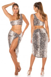 Gonna pitonata con spacco utilizzabile come pareo