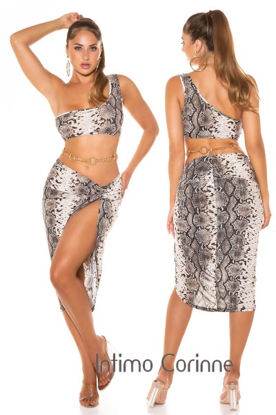 Gonna pitonata con spacco utilizzabile come pareo