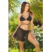 Gonnellina nera in tulle da annodare