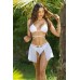Gonnellina bianca in tulle da annodare