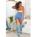 Crop Top Koucla ad incrocio. Bianco Crop Top Koucla ad incrocio. Bianco