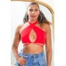 Crop Top Koucla ad incrocio. Rosso Crop Top Koucla ad incrocio. Rosso
