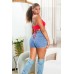 Crop Top Koucla ad incrocio. Rosso Crop Top Koucla ad incrocio. Rosso