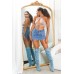 Crop Top Koucla ad incrocio. Cappuccino Crop Top Koucla ad incrocio. Cappuccino