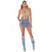 Crop Top Koucla ad incrocio. Cappuccino Crop Top Koucla ad incrocio. Cappuccino