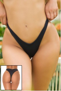 Slip brasiliana a vita alta. Nero Slip brasiliana a vita alta. Nero