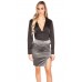 Gonna a tubino con cintura e strass. Antracite Gonna a tubino con cintura e strass. Antracite
