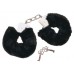 Manette con peluche nero. Manette con peluche nero.