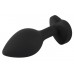 Plug in silicone con zircone a forma di cuore. Plug in silicone con zircone a forma di cuore.