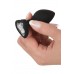 Plug in silicone con zircone a forma di cuore. Plug in silicone con zircone a forma di cuore.