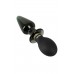 Double plug in silicone e vetro con vibrazione. Ricaricabile
