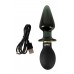 Double plug in silicone e vetro con vibrazione. Ricaricabile