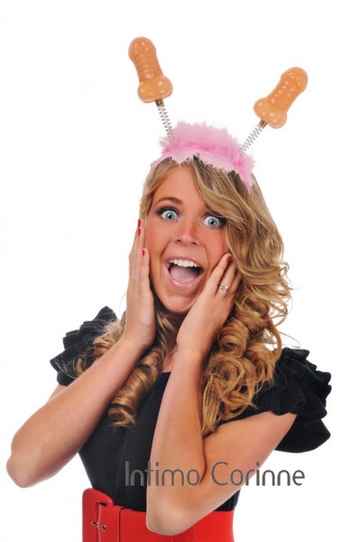 Cerchietto per capelli spiritoso con antenne molleggianti. Cerchietto per capelli spiritoso con antenne molleggianti.