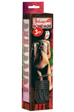 Corda bondage nera 3 mt. Corda bondage nera 3 mt.