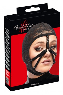 Maschera integrale in pizzo con cinghie regolabili. Maschera integrale in pizzo con cinghie regolabili.