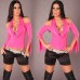 Top con spalle scoperte e cuoricini. Fucsia. Top con spalle scoperte e cuoricini. Fucsia.