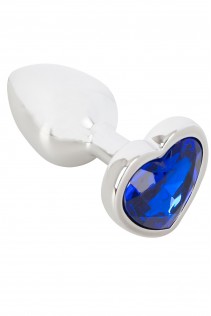 Plug in metallo con gemma a cuore effetto glamour