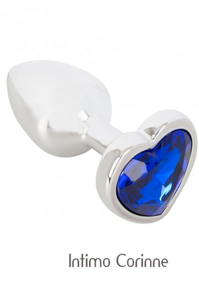 Plug in metallo con gemma a cuore effetto glamour