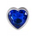 Plug in metallo con gemma a cuore effetto glamour
