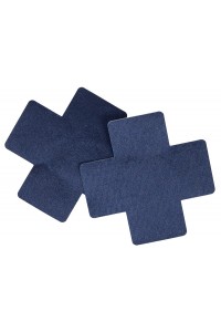 Copricapezzoli a croce blu. Copricapezzoli a croce blu.