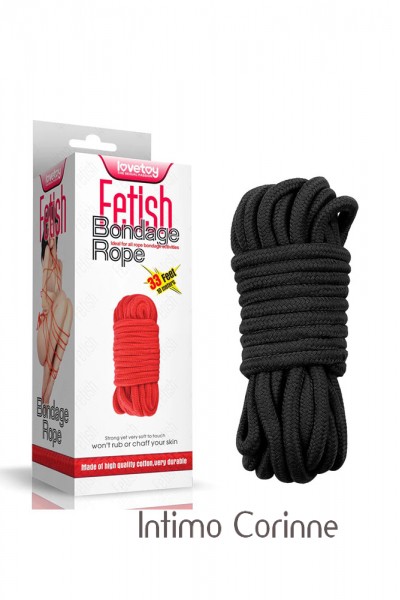 Corda bondage nera 10 mt. Corda bondage nera 10 mt.