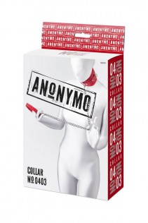 Anonymo: collare rosso con catena. Anonymo: collare rosso con catena.