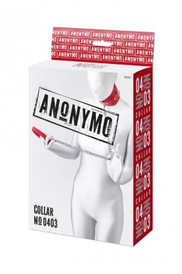 Anonymo: collare rosso con catena. Anonymo: collare rosso con catena.