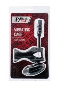 Guaina vibrante in silicone con stimolatore. Nero Guaina vibrante in silicone con stimolatore. Nero
