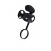 Guaina vibrante in silicone con stimolatore. Nero Guaina vibrante in silicone con stimolatore. Nero