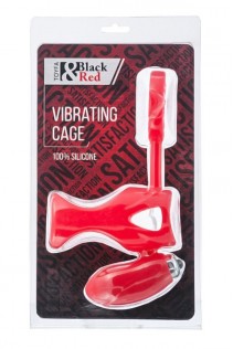 Guaina vibrante in silicone con stimolatore. Rosso Guaina vibrante in silicone con stimolatore. Rosso
