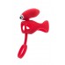 Guaina vibrante in silicone con stimolatore. Rosso Guaina vibrante in silicone con stimolatore. Rosso