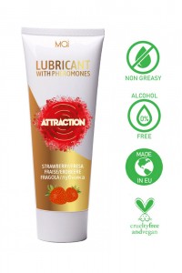 Lubrificante Mai Attraction con feromoni. Aroma fragola. 75ml. Lubrificante Mai Attraction con feromoni. Aroma fragola. 75ml.
