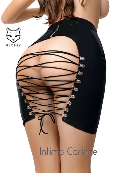 Leanne - Gonna con stringatura posteriore. Leanne - Gonna con stringatura posteriore.