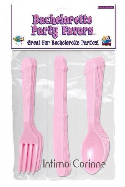 Set di posate spiritose per addio al nubilato (24 pz) Set di posate spiritose per addio al nubilato (24 pz)