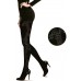 Collant nero con lavorazione floreale ai lati. Collant nero con lavorazione floreale ai lati.