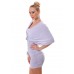 Mini abito con motivo strass anteriore. Grigio Mini abito con motivo strass anteriore. Grigio