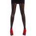 Collant nero con striscia posteriore nera lucida. Collant nero con striscia posteriore nera lucida.